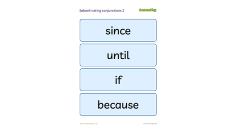 Subordinating Conjunctions Poster 2